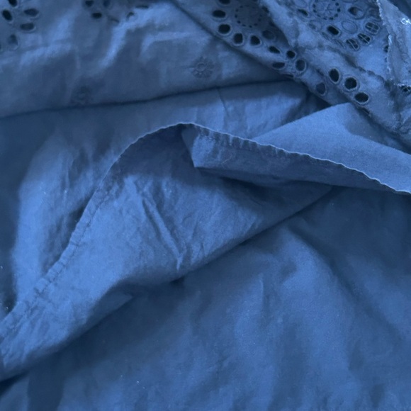 H&M Blue Embroidered Mini Skirt Sz 14 - Picture 4 of 6